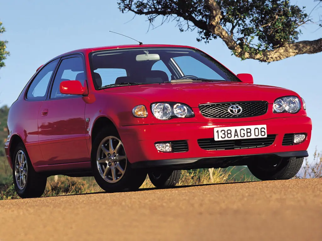 Toyota Corolla (CDE110, WZE110, ZZE111) 8 поколение, рестайлинг, хэтчбек 3 дв. (01.1999 - 10.2001)